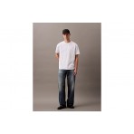 Calvin Klein T-Shirt Ανδρικό Κοντομάνικο T-Shirt Λευκό