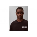 Calvin Klein Heavy Jersey Logo Ανδρικό Κοντομάνικο T-Shirt Μαύρο, Λευκό