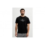 Calvin Klein Monogram Logo Ανδρικό Κοντομάνικο T-Shirt Μαύρο