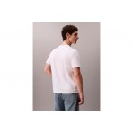 Calvin Klein Monogram Logo Ανδρικό Κοντομάνικο T-Shirt Λευκό