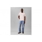 Calvin Klein Cotton Badge Ανδρικό Κοντομάνικο T-Shirt Μπεζ