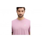 Calvin Klein Cotton Badge Ανδρικό Κοντομάνικο T-Shirt Ροζ