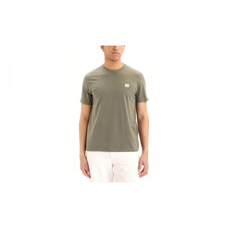 Calvin Klein Cotton Badge Ανδρικό Κοντομάνικο T-Shirt Χακί