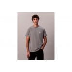 Calvin Klein Cotton Badge Ανδρικό Κοντομάνικο T-Shirt Γκρι
