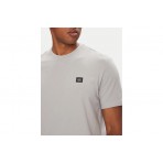 Calvin Klein Cotton Badge Ανδρικό Κοντομάνικο T-Shirt Γκρι