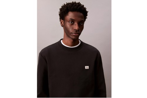 Calvin Klein Cotton Terry Badge Μπλούζα Με Λαιμόκοψη Ανδρική (LV04RC273G UB1)