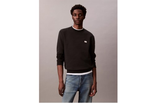 Calvin Klein Cotton Terry Badge Μπλούζα Με Λαιμόκοψη Ανδρική (LV04RC273G UB1)