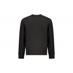 Calvin Klein 350Terry Monogram Ανδρική Μακρυμάνικη Μπλούζα με Λαιμόκοψη Μαύρη
