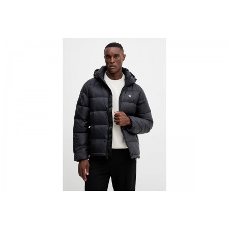 Calvin Klein Hooded Down Ανδρικό Μπουφάν Puffer Μαύρο