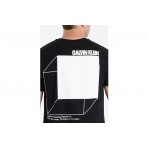 Calvin Klein Line 3 Ανδρικό Κοντομάνικο T-Shirt Μαύρο