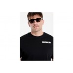 Calvin Klein Line 3 Ανδρικό Κοντομάνικο T-Shirt Μαύρο