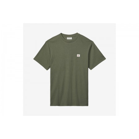 Calvin Klein Classic Waffle Ανδρικό Κοντομάνικο T-Shirt Πράσινο
