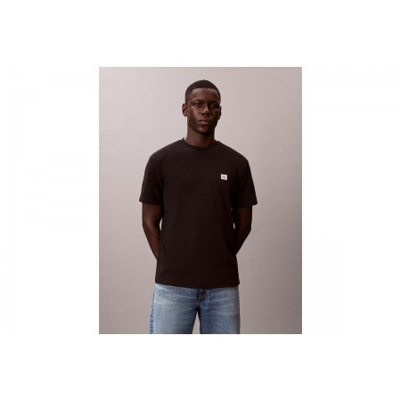 Calvin Klein Classic Waffle Ανδρικό Κοντομάνικο T-Shirt Μαύρο