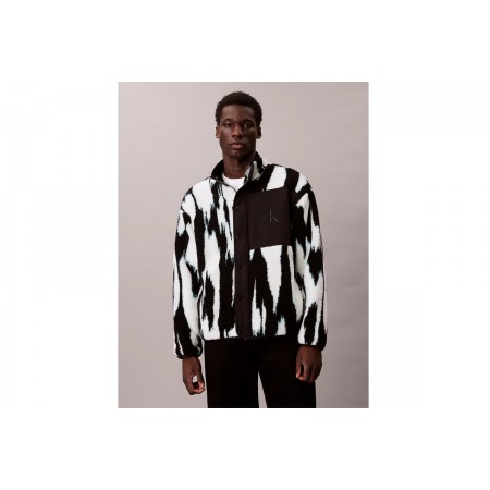 Calvin Klein Printed Relaxed Μπουφάν Sherpa Ανδρικό 
