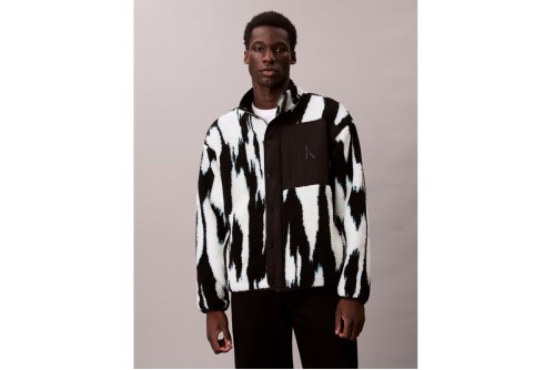 Calvin Klein Printed Relaxed Μπουφάν Sherpa Ανδρικό (LV04RD219G UB1)