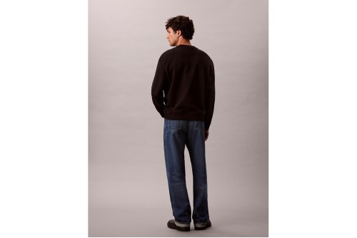 Calvin Klein Terry Monologo Relaxed Μπλούζα Με Λαιμόκοψη Ανδρική (LV04RD242G UB1)