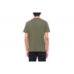 Calvin Klein Monogram Logo Ανδρικό Κοντομάνικο T-Shirt Χακί