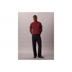 Calvin Klein Monogram Logo Ανδρικό Κοντομάνικο T-Shirt Μπορντό