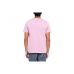 Calvin Klein Monogram Logo Ανδρικό Κοντομάνικο T-Shirt Λιλά