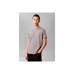 Calvin Klein Monogram Logo Ανδρικό Κοντομάνικο T-Shirt Γκρι