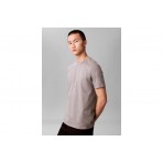 Calvin Klein Monogram Logo Ανδρικό Κοντομάνικο T-Shirt Γκρι