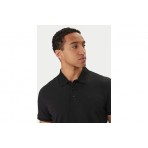 Calvin Klein Classic Monogram Ανδρικό Polo T-Shirt Μαύρο