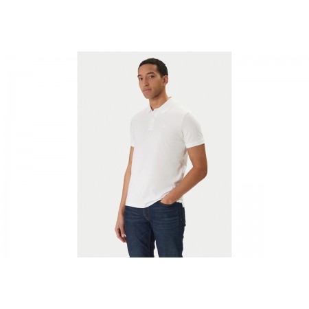 Calvin Klein Classic Monogram Ανδρικό Polo T-Shirt Λευκό