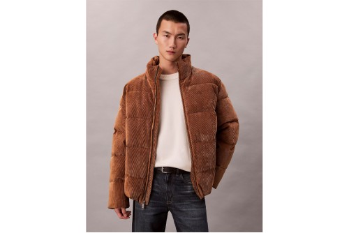 Calvin Klein Corduroy Μπουφάν Puffer Ανδρικό (LV04RD501G 2E3)