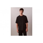 Calvin Klein Rib Cozy Flatback Ανδρικό Κοντομάνικο T-Shirt Μαύρο