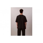 Calvin Klein Rib Cozy Flatback Ανδρικό Κοντομάνικο T-Shirt Μαύρο