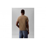 Calvin Klein Ανδρικό Κοντομάνικο T-Shirt Χακί