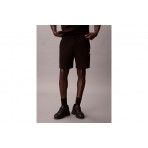 Calvin Klein Cotton Terry Badge Ανδρική Αθλητική Βερμούδα Μαύρη