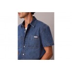 Calvin Klein Boxy Denim Πουκάμισο Κοντομάνικο Ανδρικό (LV04RF711G WEE)