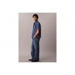Calvin Klein Boxy Denim Πουκάμισο Κοντομάνικο Ανδρικό (LV04RF711G WEE)
