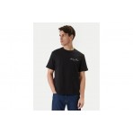 Calvin Klein Embroidered Logo Ανδρικό Κοντομάνικο T-Shirt Μαύρο