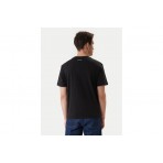 Calvin Klein Embroidered Logo Ανδρικό Κοντομάνικο T-Shirt Μαύρο