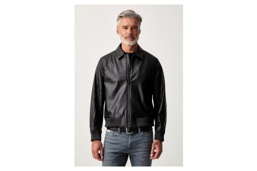 Calvin Klein Faux Leather Μπουφάν Bomber Δερματίνη Ανδρικό (LV04RG406G UB1)