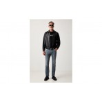 Calvin Klein Faux Leather Ανδρικό Μπουφάν Bomber Μαύρο