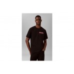 Calvin Klein Relaxed Back Logo Ανδρικό Κοντομάνικο T-Shirt Μαύρο, Ροζ