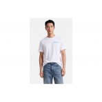 Calvin Klein Relaxed Back Logo Ανδρικό Κοντομάνικο T-Shirt Λευκό
