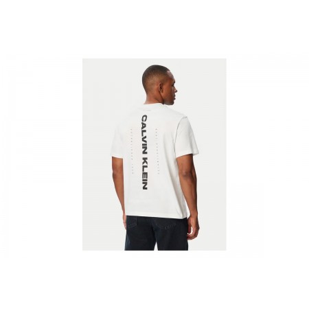 Calvin Klein Ανδρικό Κοντομάνικο T-Shirt Λευκό, Μαύρο