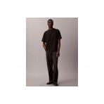 Calvin Klein Relaxed Embossed Logo Ανδρικό Κοντομάνικο T-Shirt Μαύρο