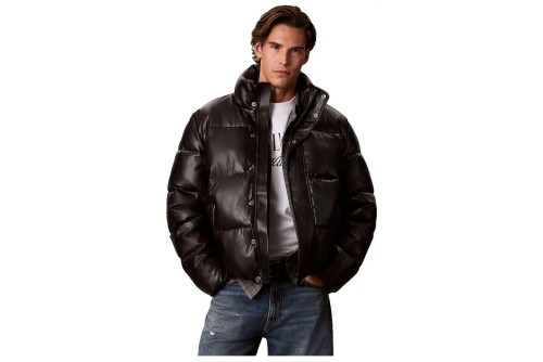 Calvin Klein Μπουφάν Puffer Δερματίνη Ανδρικό (LV04RH530G UB1)
