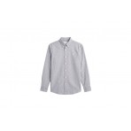 Calvin Klein Solid Classic Oxford Ανδρικό Μακρυμάνικο Πουκάμισο Γκρι