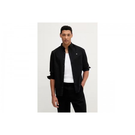 Calvin Klein Classic Oxford Cotton Ανδρικό Μακρυμάνικο Πουκάμισο Μαύρο