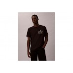 Calvin Klein Logo Roses Graphic Classic Ανδρικό Κοντομάνικο T-Shirt Μαύρο