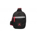 Jordan Franchise Sling Τσαντάκι Χιαστί Μαύρο, Κοραλλί 1L
