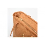 Jordan Suede Monogram Γυναικεία Τσάντα Tote Κάμελ