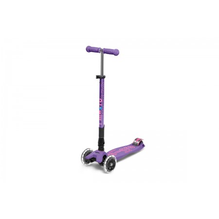 Micro Maxi Deluxe Foldable LED Παιδικό Πατίνι Μωβ