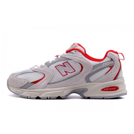 New Balance 530 Unisex Sneakers Λευκά, Γκρι Ανοιχτά, Κόκκινα